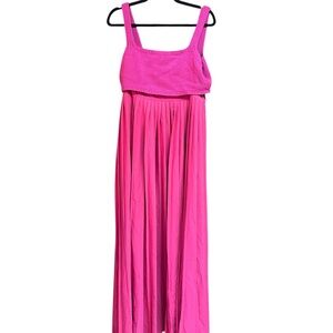 Mare Mare x Anthropologie Pink Ruffled Sweater Top Maxi Dress